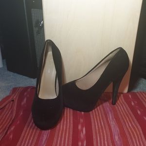 Velvet black Forever heels